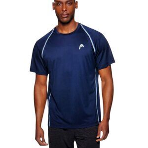 Head Men Active Wear Dark Blue Dri Fit Short Sleeve Size: Medium